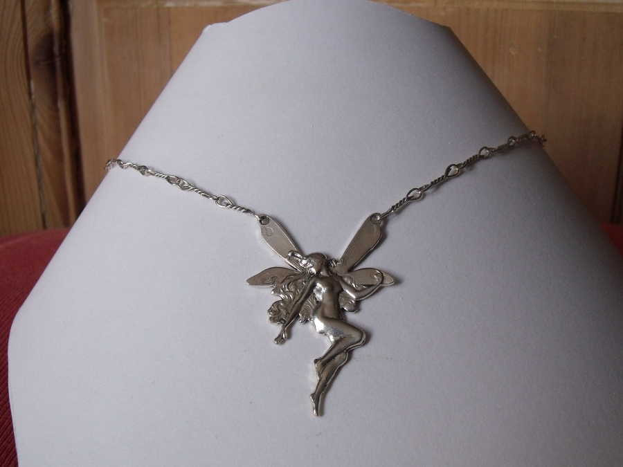 Necklace Simplicité Silver plated patinated