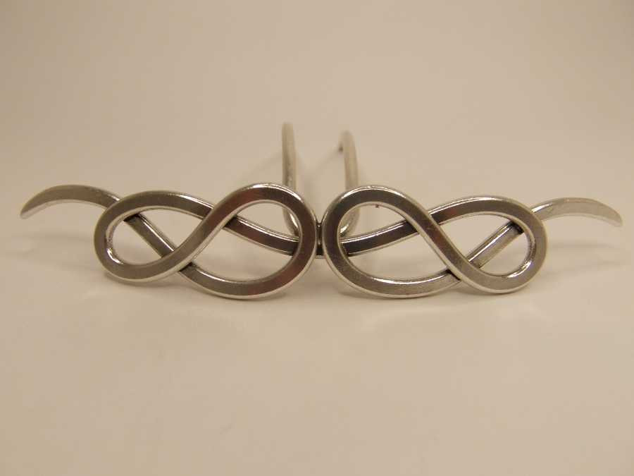 Hairpin Infini Silver plated patinated