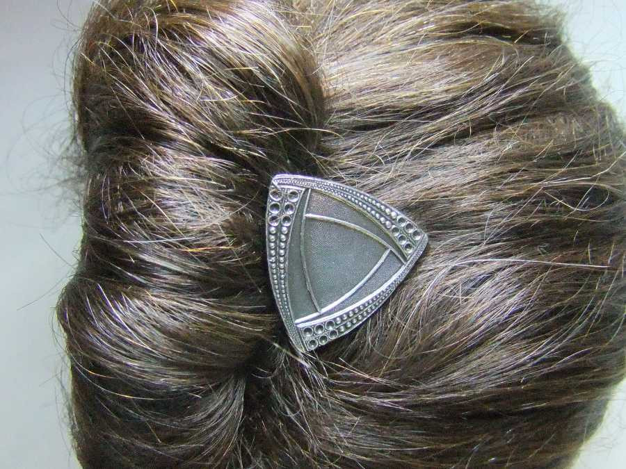 Hairpin Lalou Silver plated patinated