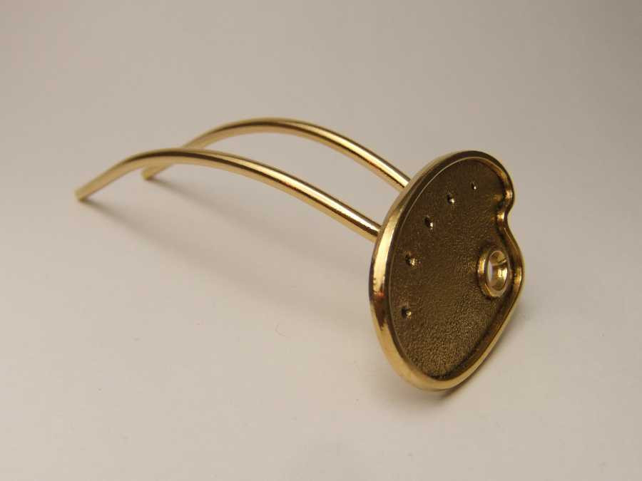Hairpin Peintre Gold plated patinated