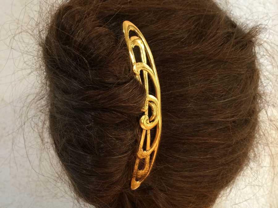 Hairpin Trouvaille Gold plated patinated
