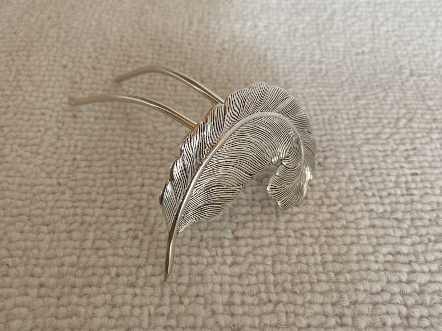 Hairpin VENT Silver plated patinated