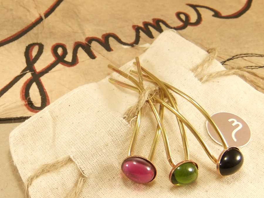 Small Hairpins En couleur Gross polished