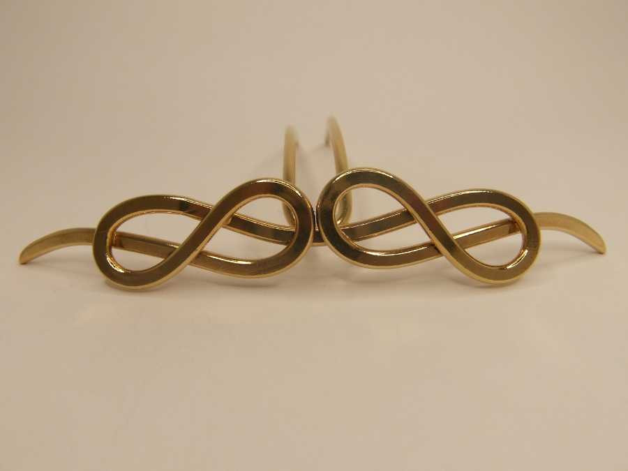 Hairpin Infini Gold plated patinated