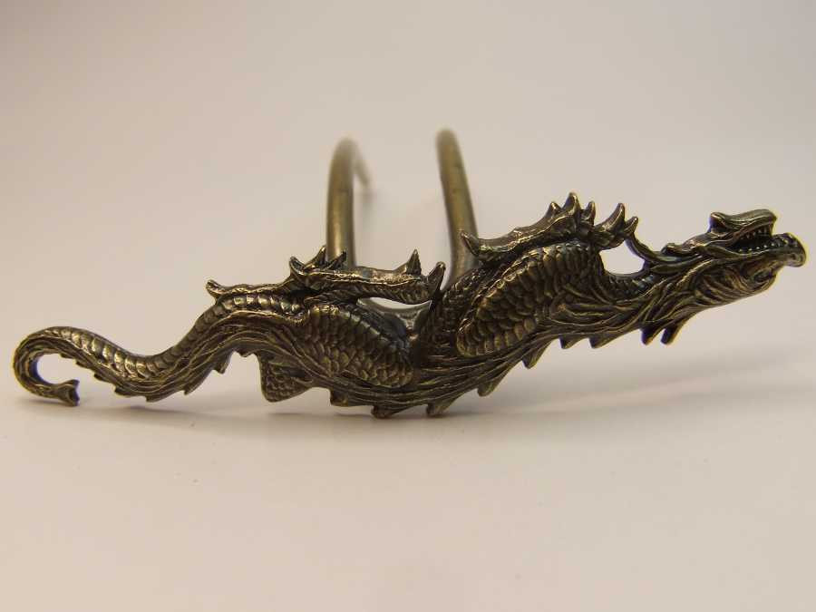 Hairpin Le petit dragon Oxidized brass