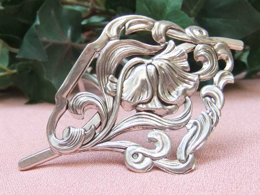 Epingle à Cheveux Une fleur des champs Argenté patiné