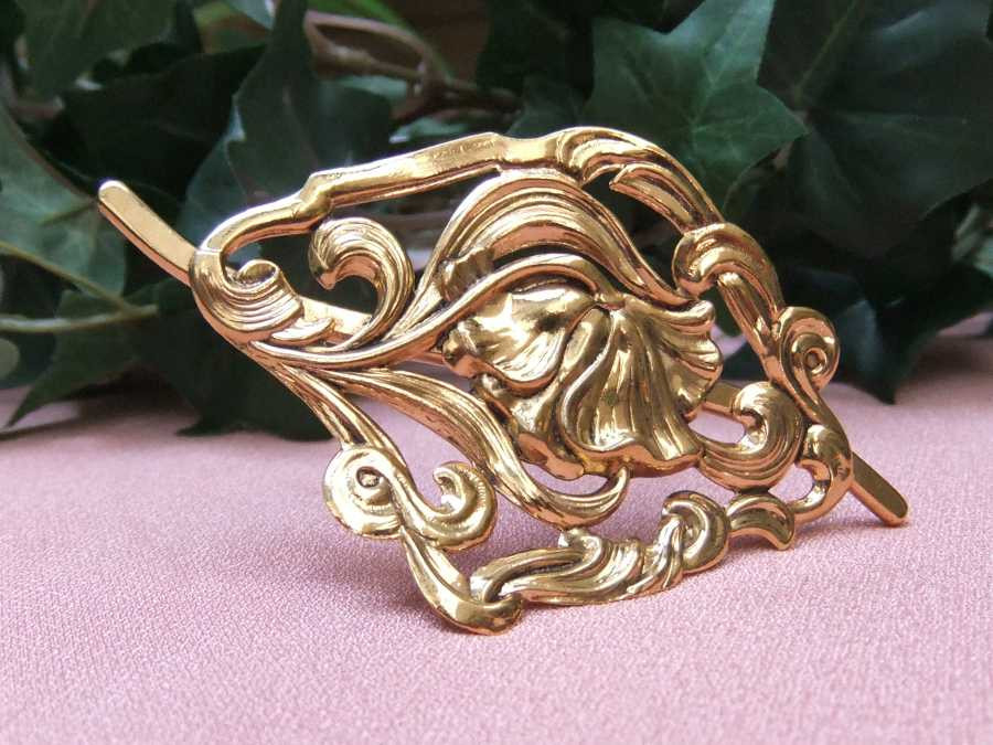 Epingle à Cheveux Une fleur des champs Doré patiné