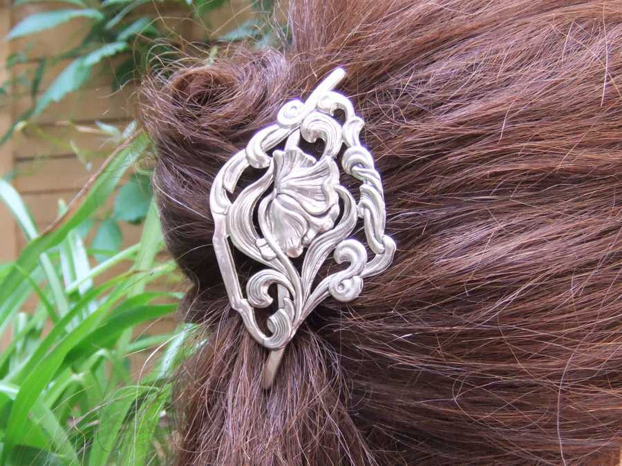 Epingle à Cheveux Une fleur des champs Argenté patiné