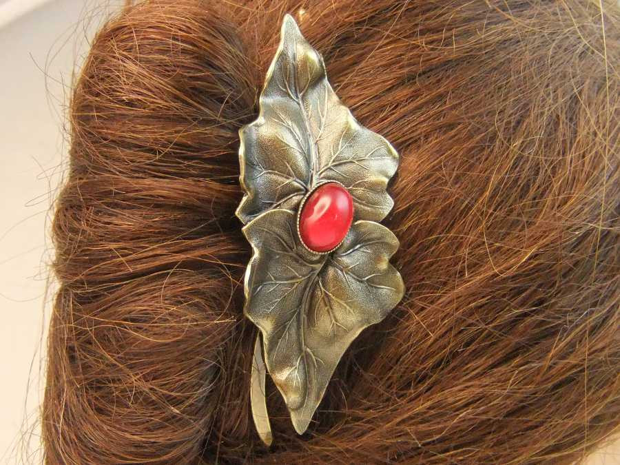 Epingle à Cheveux Duo Lierre Laiton oxydé