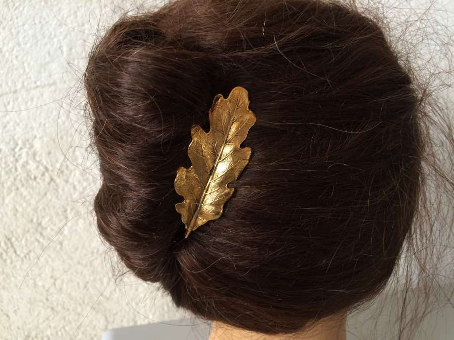 Epingle à Cheveux Chêne Doré patiné