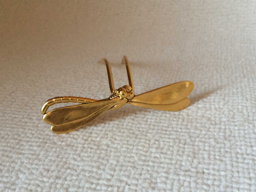 Hairpin Romaine Gold plated patinated