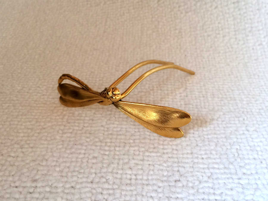Hairpin Romaine Gold plated patinated