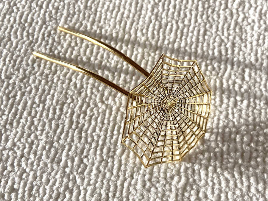 Hairpin Jeanne Gold plated patinated