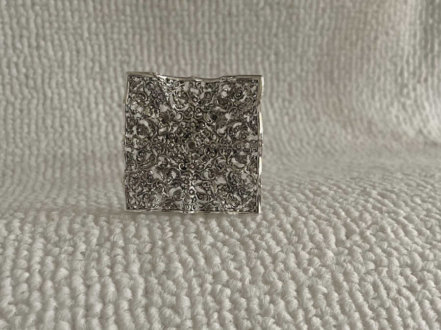 Epingle à Cheveux Dentelle Argenté patiné