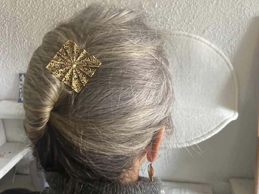 Epingle à Cheveux Dentelle Doré patiné