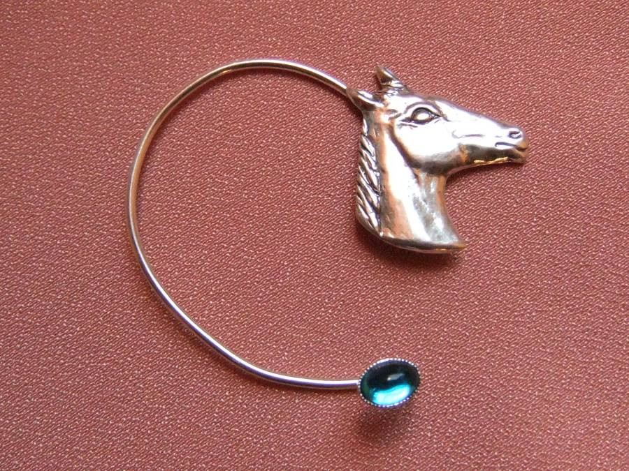 For kids Tour d'Oreille Cheval Silver plated patinated