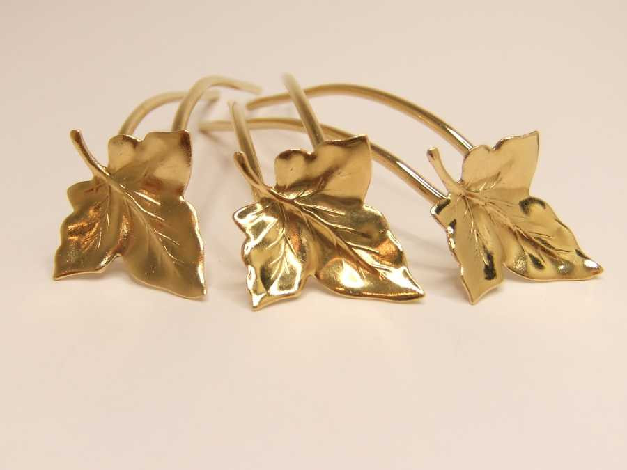 Small Hairpins Lierre Gold plated patinated