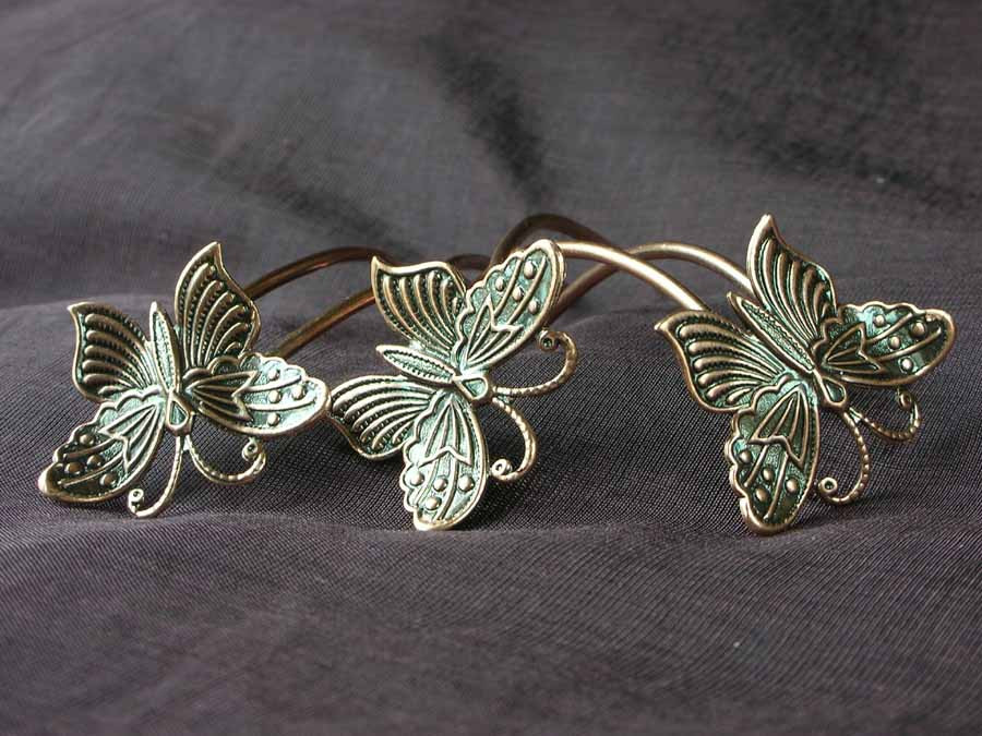 Small Hairpins Papillons Copper