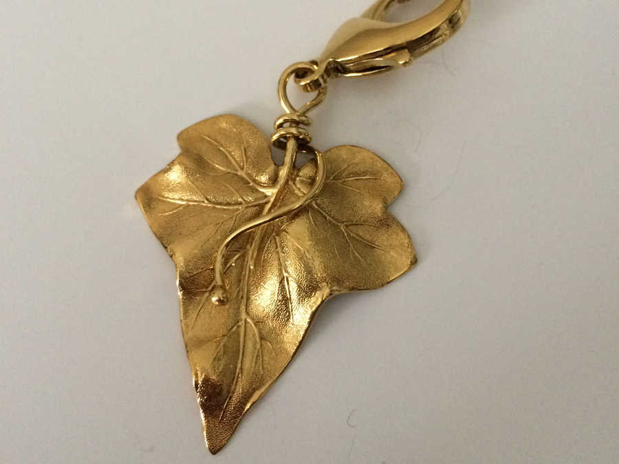 Porte clé Le lierre Doré patiné