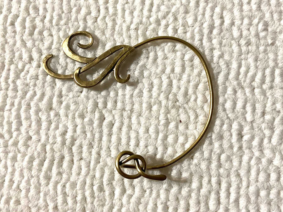 Ear Wrap Lyre Oxidized brass